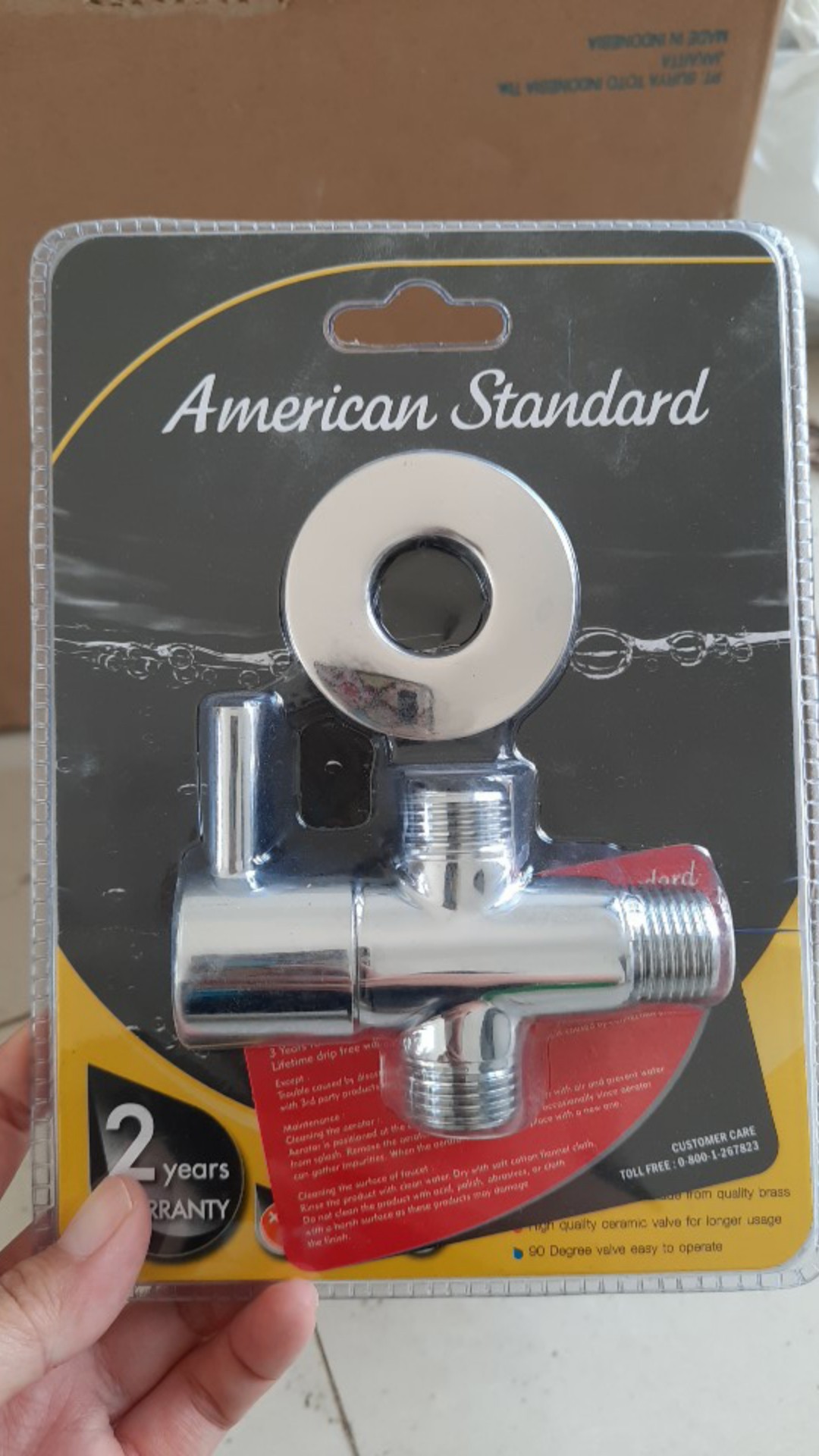American Standard Stop Kran Stop Valve - Brass (in1, Out2) A-5602 - 26b00086