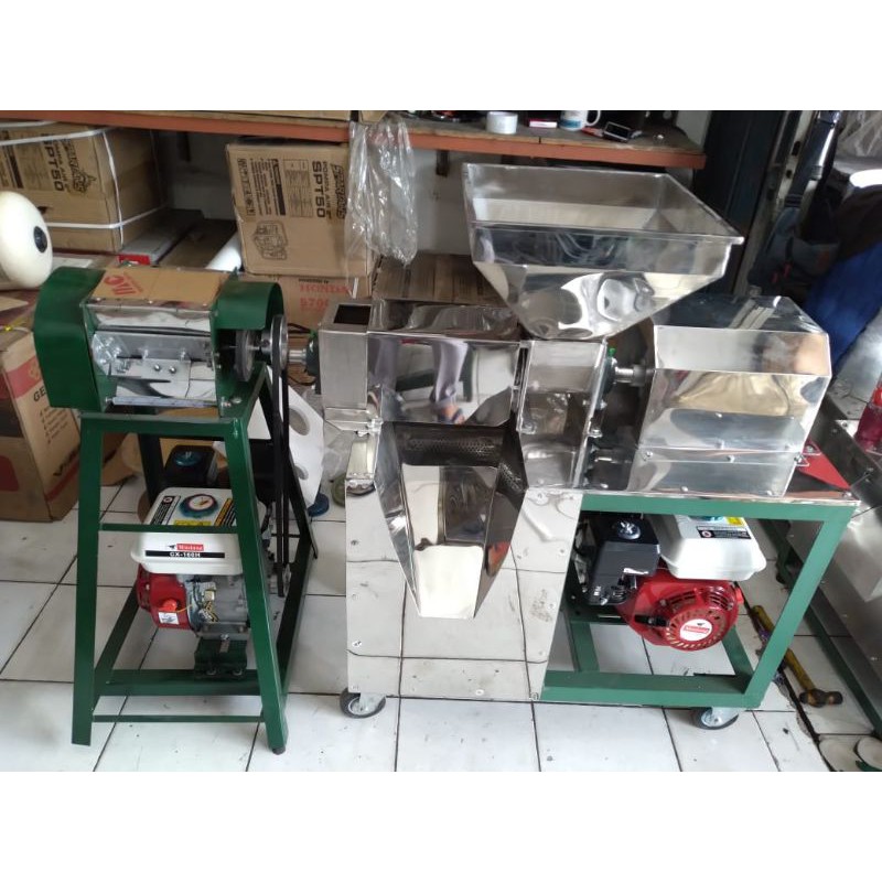 paket mesin santan+parutan kelapa siap pakai usaha