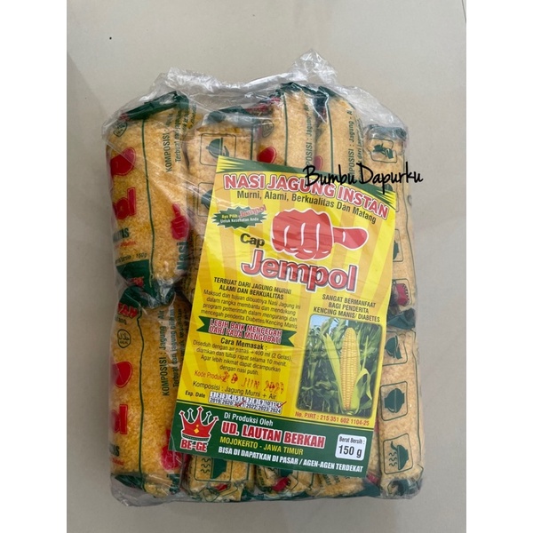 (10pcs x 140gr) NASI JAGUNG BERAS JAGUNG INSTANT CAP JEMPOL (MPOK)