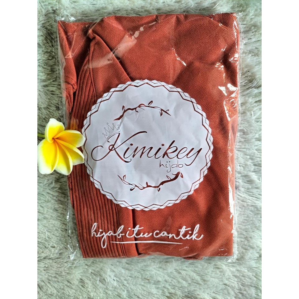 HIJAB INSTANT KIMIKEY SYAR'I  SYAZA JERSEY PREMIUM-Teracotta