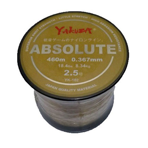 Yakuza Absolute Senar Pancing Kuat Anti Kusut 0.36mm Kuning Kecoklata