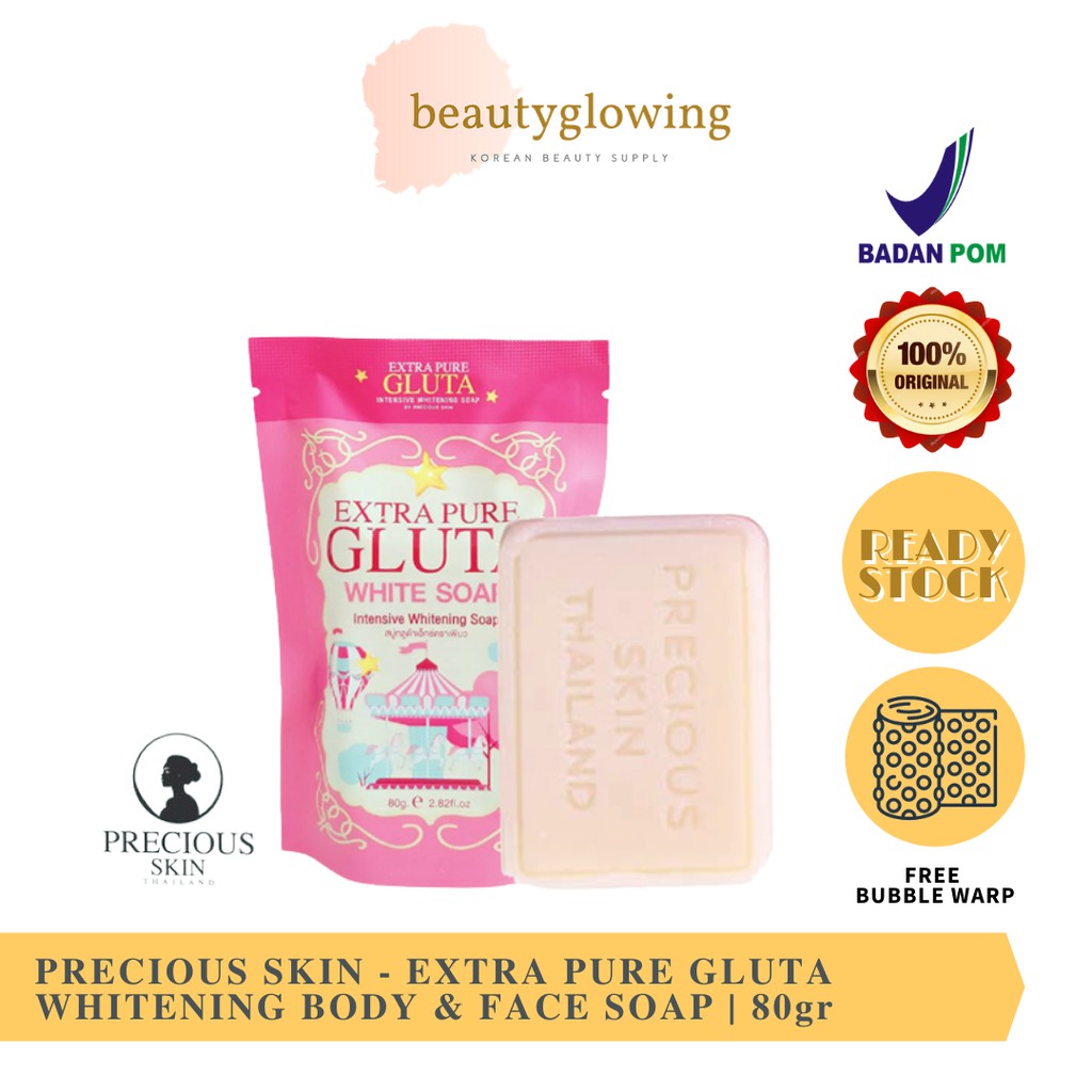 [BPOM] Precious Skin - Extra Pure Gluta Whitening Body &amp; Face Soap / Sabun Pemutih 80GR