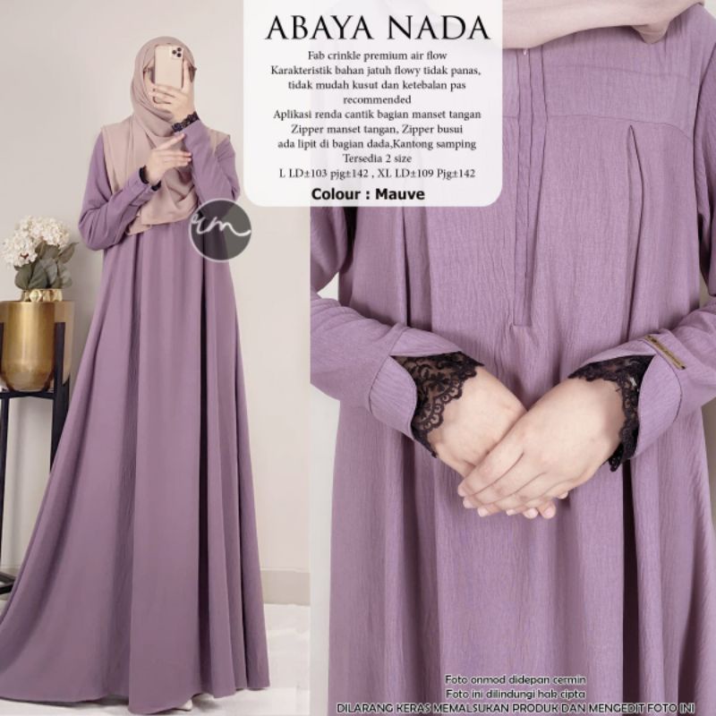 ABAYA NADA RATU MULABEES ORIGINAL FAB CRINKLE PREMIUM ABAYA PREMIUM