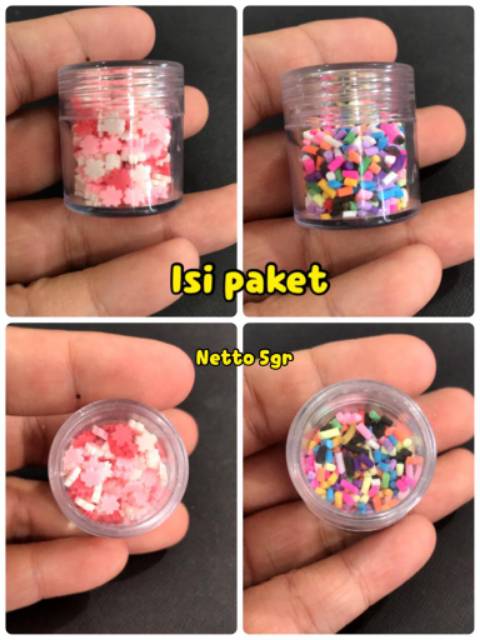 Sprinkle polymer clay shaker fill clay decoration scrapbooking