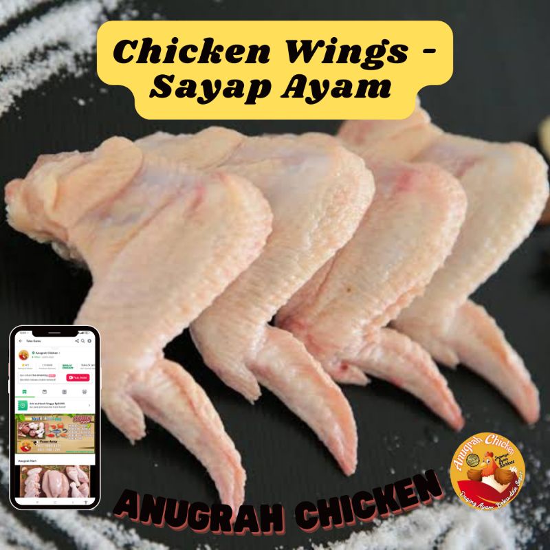 

SAYAP AYAM BROILER - CHICKEN WINGS - 1 KG - HARGA HEMAT