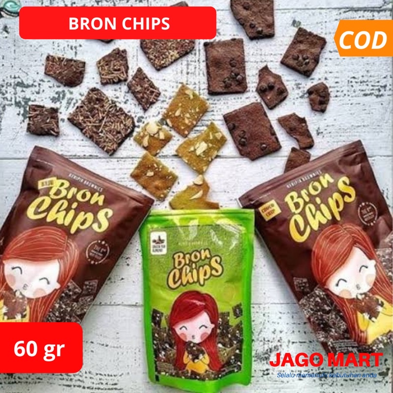 

[BEST SELLER] BronChips Keripik Brownies Coklat Keju Greentea Kacang Mocca | Aneka Keripik Brownies Brown Chips 100% HALAL