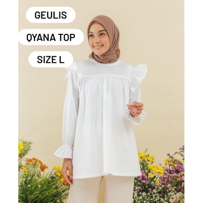 ATASAN PUTIH | BLOUSE PUTIH | BLOUSE PUTIH QYANA TOP GEULIS.ID