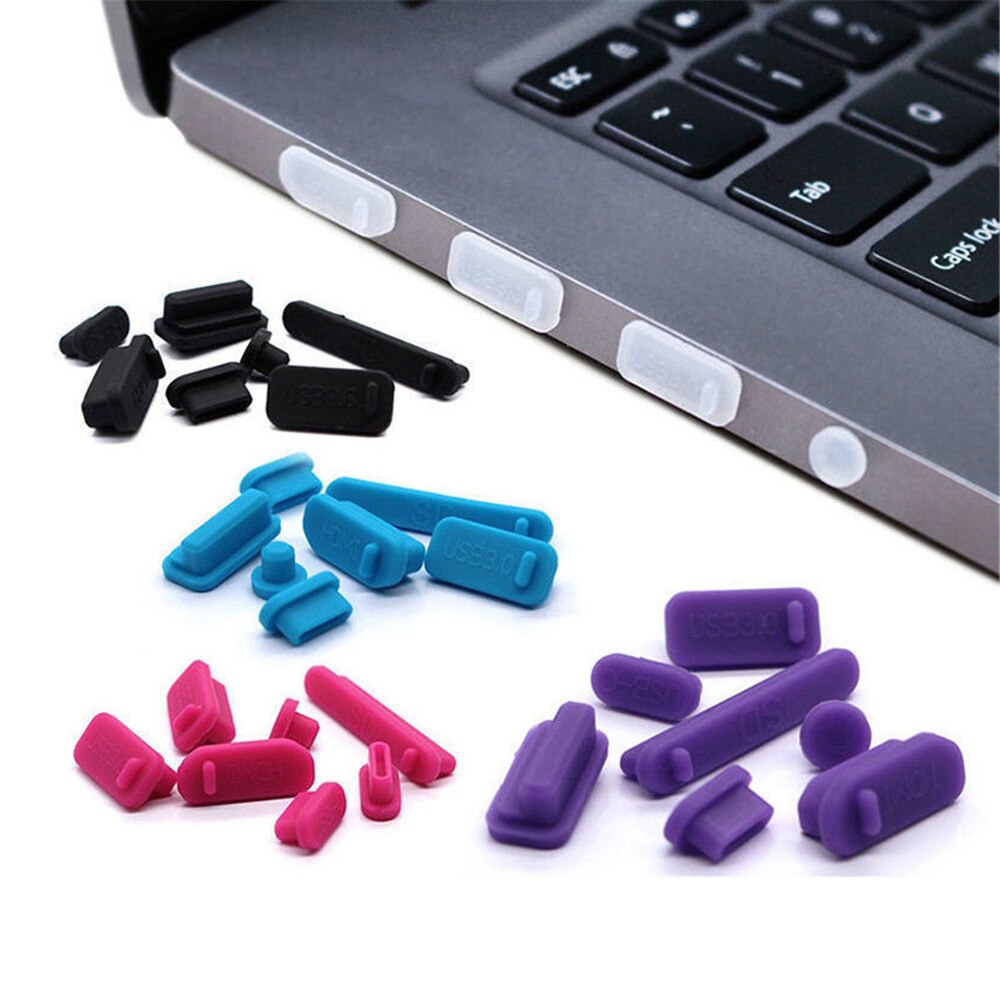 16pcs Film Silikon Pelindung Keyboard Laptop usb Tipe c Anti Air / Debu / Guncangan