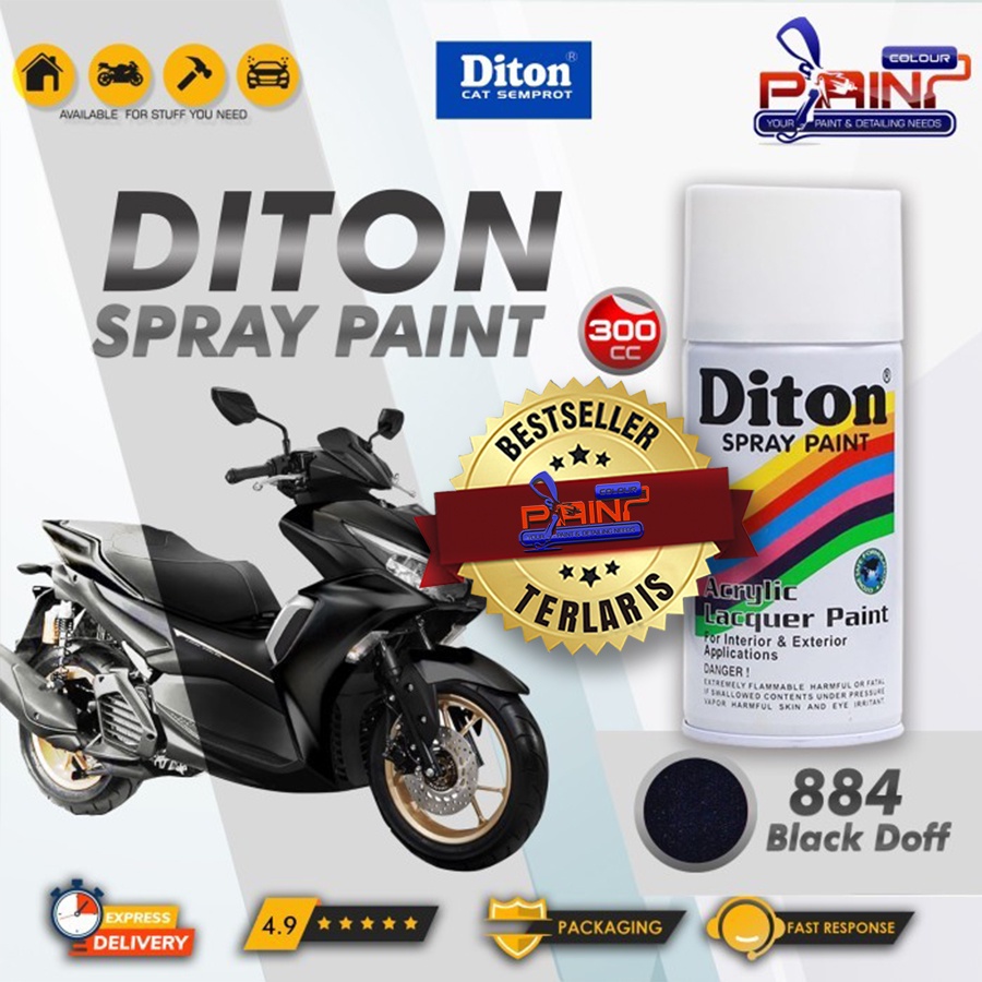 Diton 884 Black Doff Cat Semprot/Pylox/Samurai Motor/Helm/Gundam