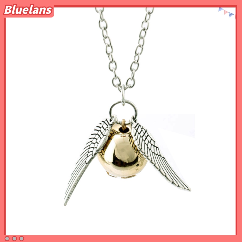 Bluelans Harry Potter and The Deathly Hallows Gold Snitch Pendant Necklace Unisex Jewelry