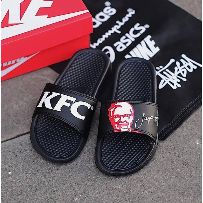 OBRAL..!!! SANDAL Niike Benassi X KFC Red &amp; White Black