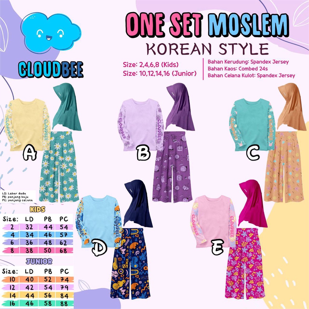 Cloudbee Oneset Moslem Korean Style