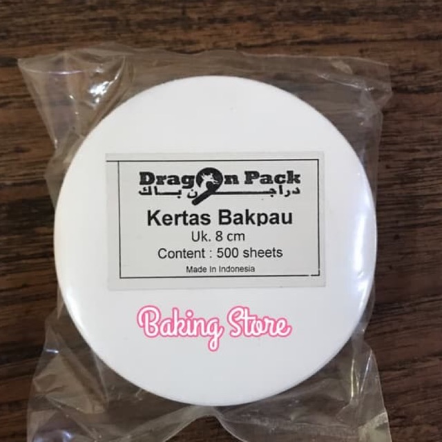 Kertas Bulat Alas Bapao Putih 8cm isi 500lbr