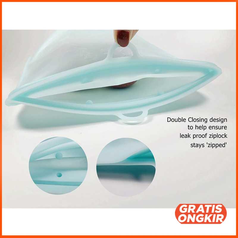 Kantong Plastik Makanan Silicone Food Bag Reuseable - PB-S003 500ml