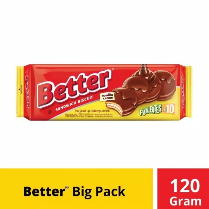 

54eh Better Fun Bites Big Pack Biskuit 120Gram 120 Gram Isi 10Pcs 10 Pcs 60Jh