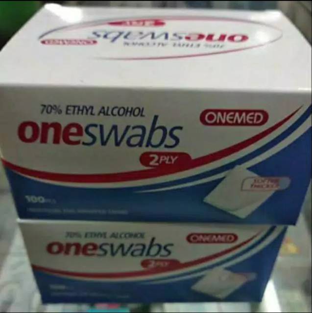 1 BOX 1SI 100 PCS TISSUE ALKOHOL / ALKOHOL SWAB ONEMED MURAH