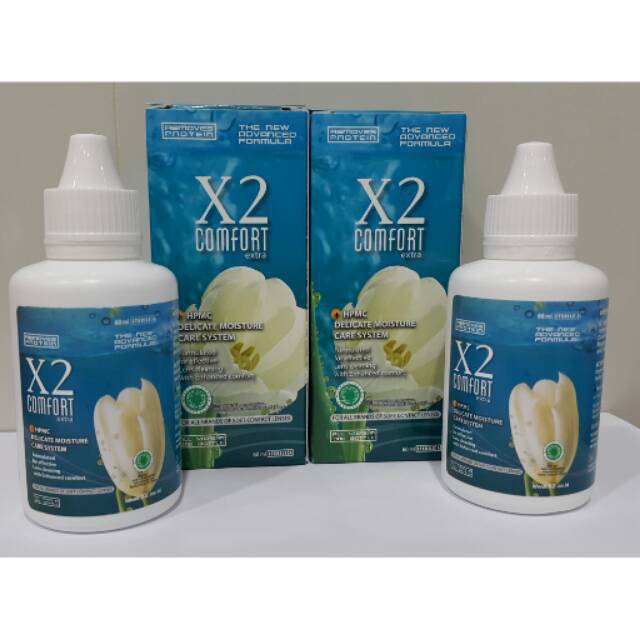 (Cairan Pembersih) Softlens X2 120ML / 60ML X2 Comfort