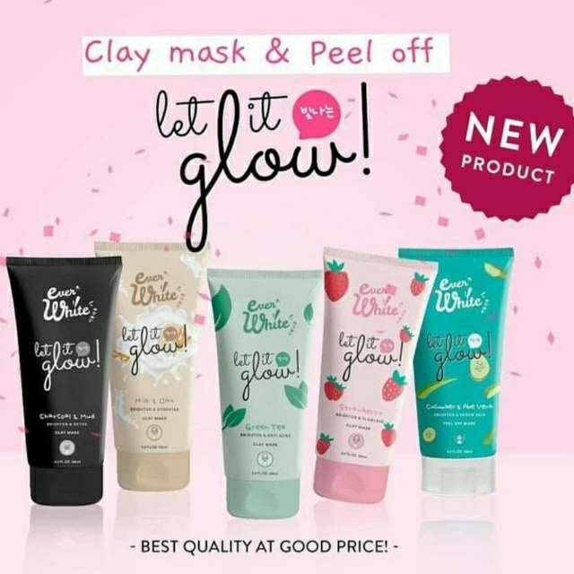 Everwhite Clay Mask Peel Off Mask Shopee Indonesia