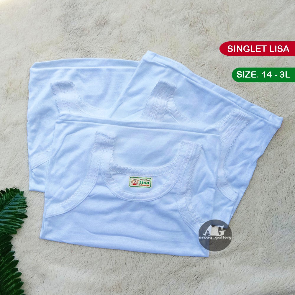 6 pcs SINGLET LISA singlet bayi berkualitas | Kaos Singlet / Kaos Dalam / Kaos Kutang / Singlet Anak Dan Bayi