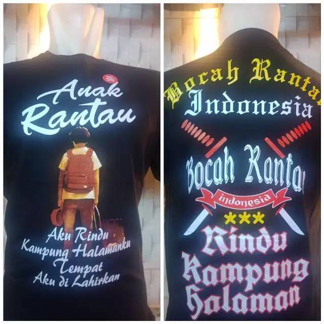 kaos distro anak rantau rindu kampung