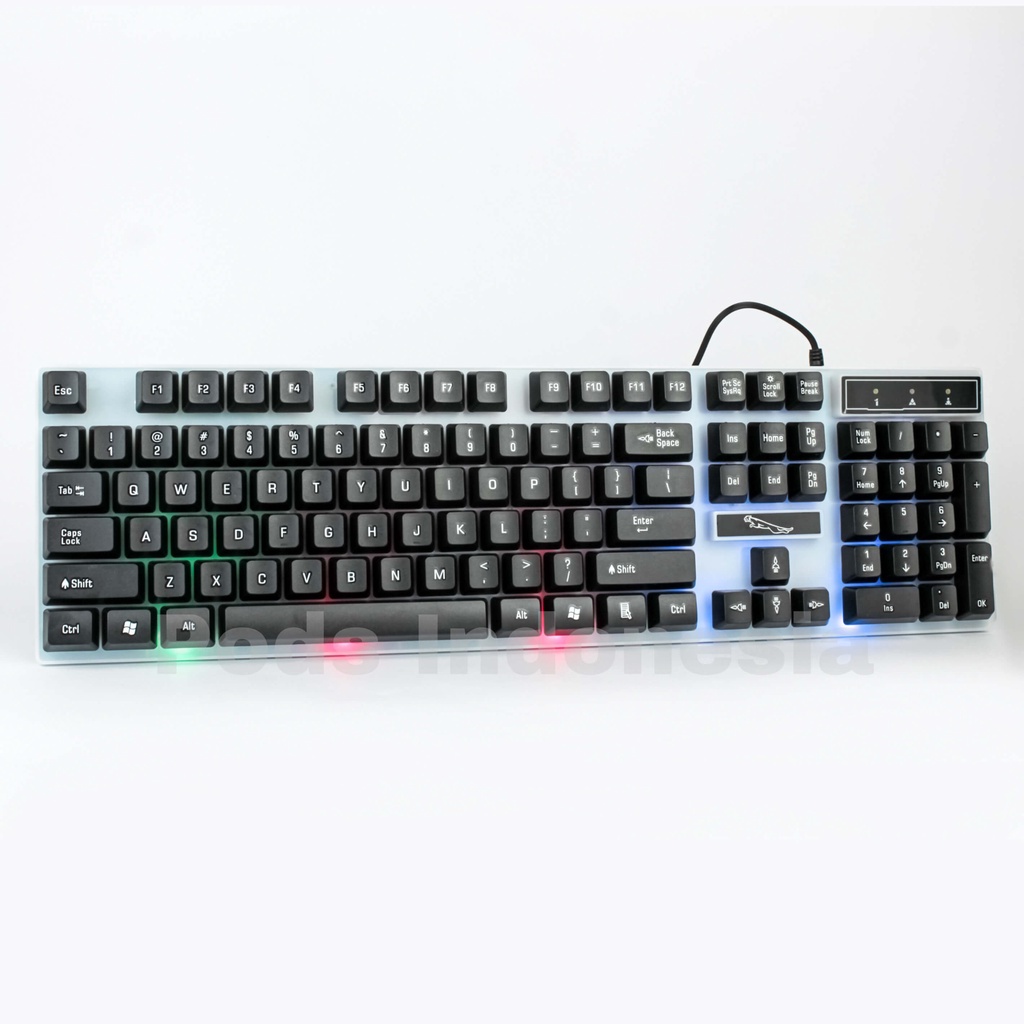✅Keyboard and Mouse G21B Gaming Set LED RGB Waterproof Acetech For Pc &amp; Laptop by Pods Indonesiaa