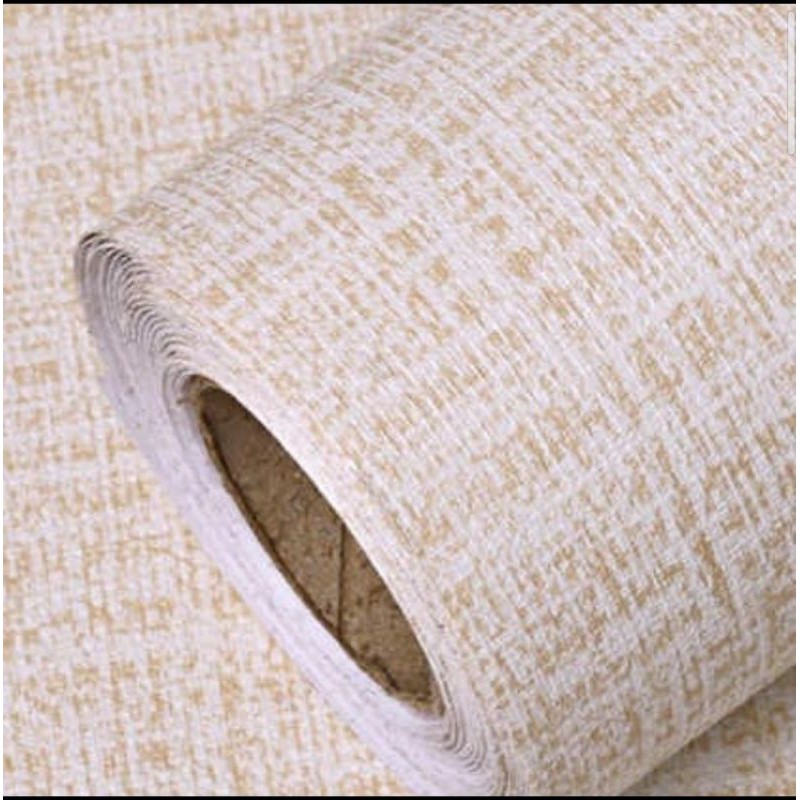 Grosir Murah Wallpaper sticker Dinding warna coklat polos berserat