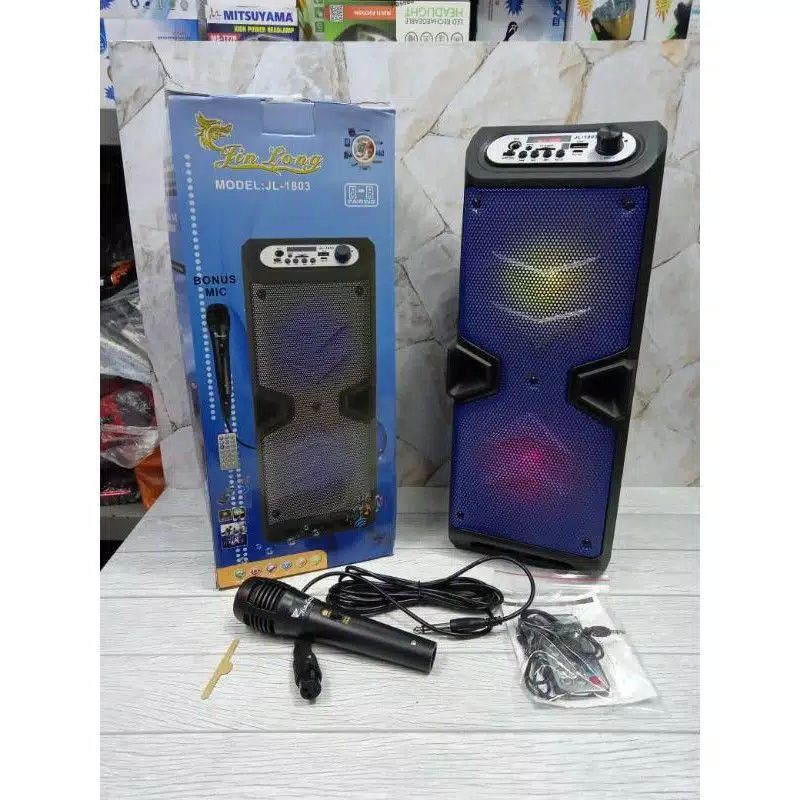 speaker jl 1803 free mic karaoke plus remote