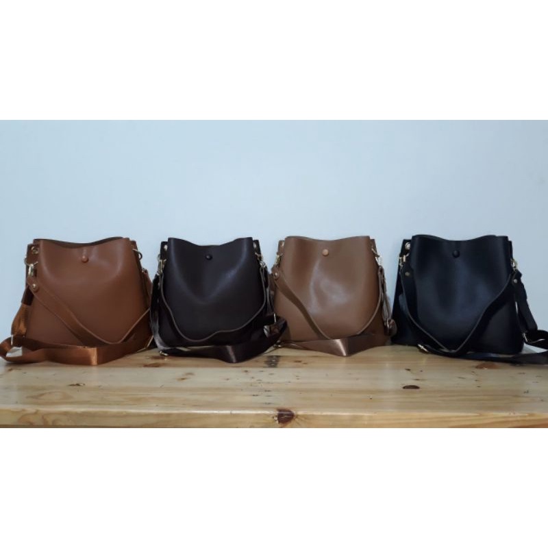 BJ66000 - BLACK/BROWN/COFFEE/DARKKHAKI - TAS SLEMPANG TOTEBAG WANITA FASHION IMPORT MODIS ELEGAN TERMURAH TERLARIS TERBARU BAGSTORE JAKARTA TAS BATAM ZC6000