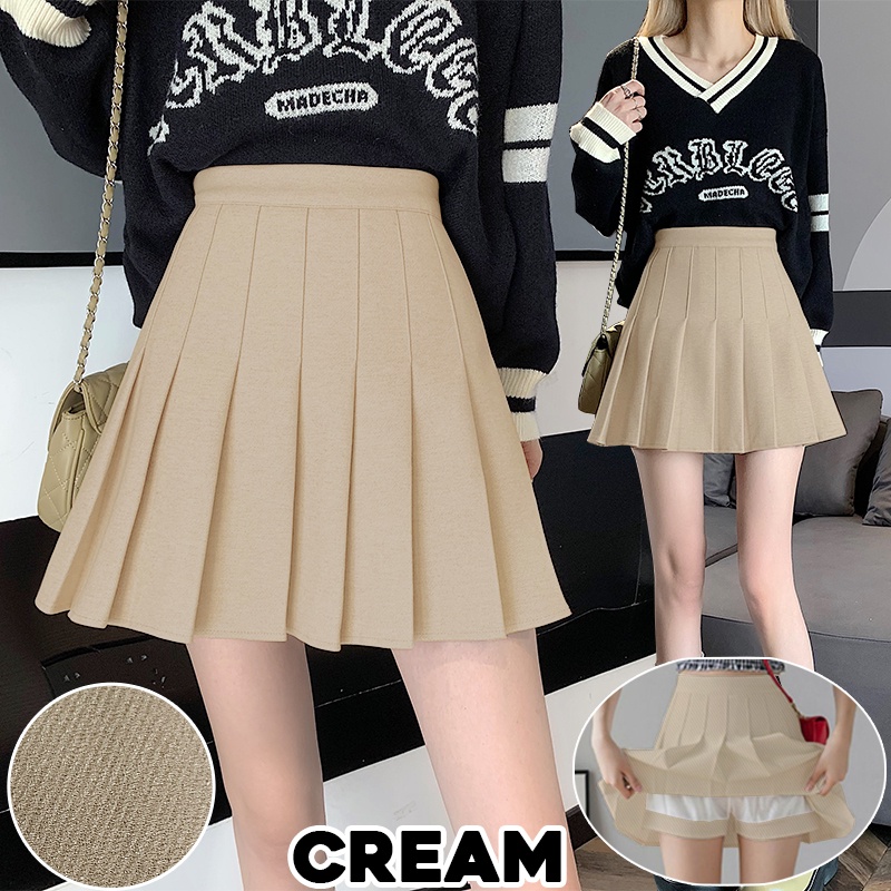 Rok mini korea/ KARAKOREA 801 Banding Tennis Skirt/Korean Pleated Skirt/Rok Mini with inner pants/Rok pendek