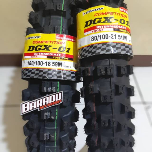 Paket Ban 18 21 Trail Depan Belakang Dunlop