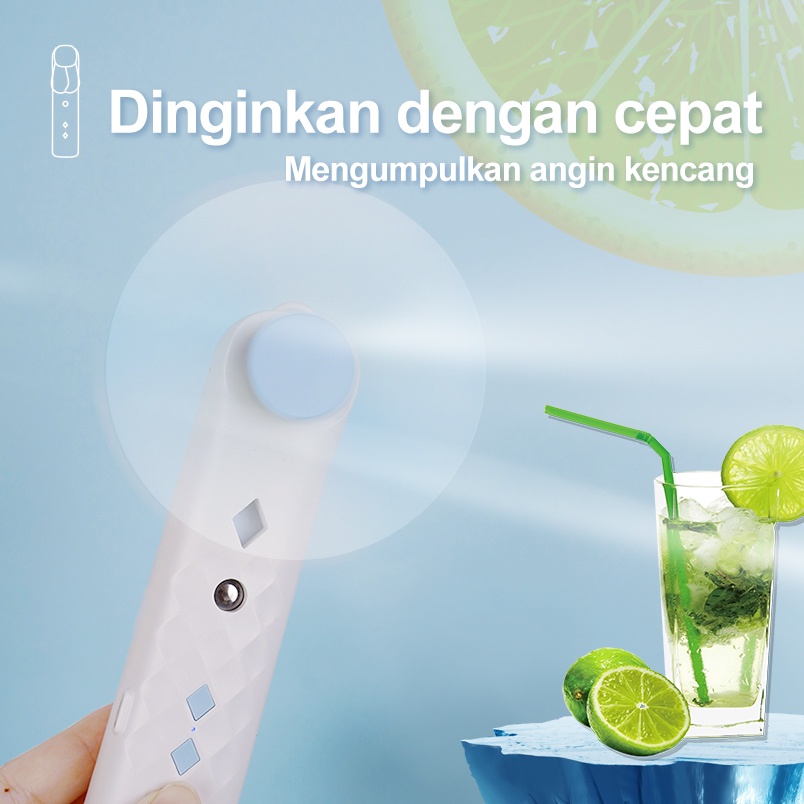 Omfu kipas angin mini nano spray kipas 2in1 kipas USB mini lipat  fan pendingin kecil kipas murah portable