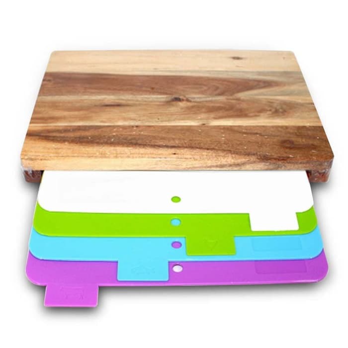 Oxone Ox-613 Rainbow Cutting Board Ox 613 Talenan Warna Talen Kayu Tatakan Potong Pisau Dapur Tempat