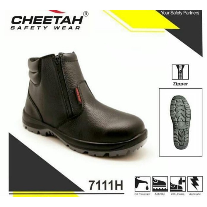 Safety Shoes 7111 H  Cheetah  Rebound  Hitam