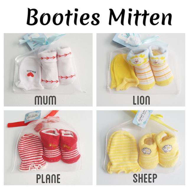 Sarung Tangan dan Sarung Kaki Bayi Booties Mitten