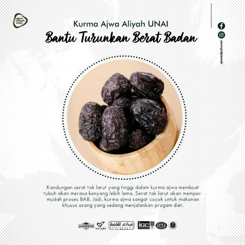 

Kurma Ajwa Aliyah Unai 250gr