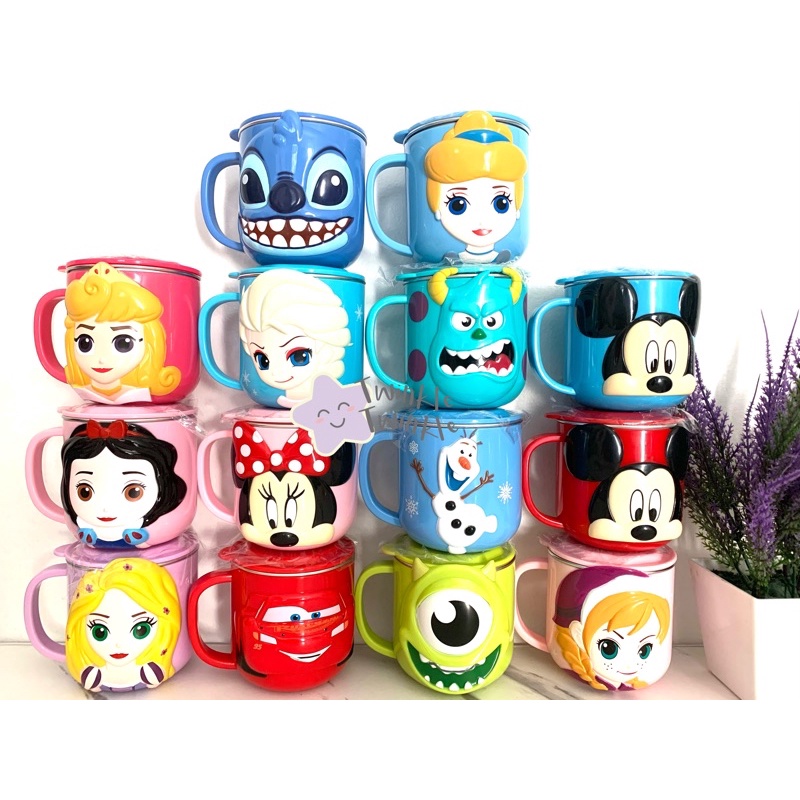 Gelas Minum Anak Mickey Minnie / Gelas Anak Elsa / Mug Anak