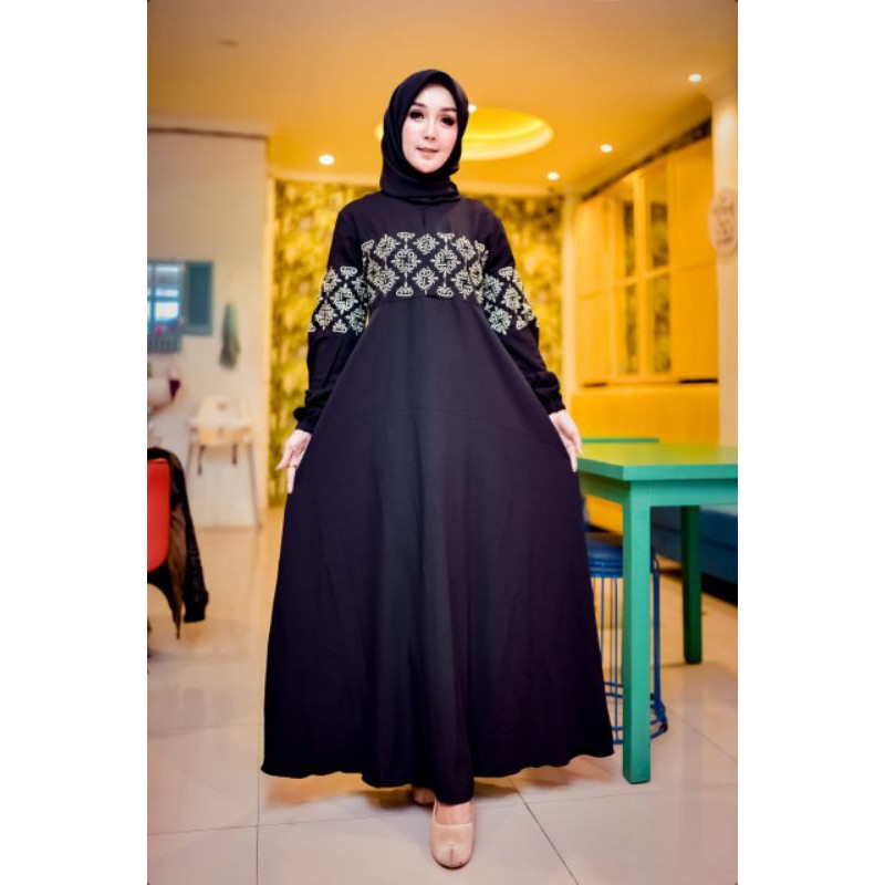 Gamis ity crepe bordir premium
