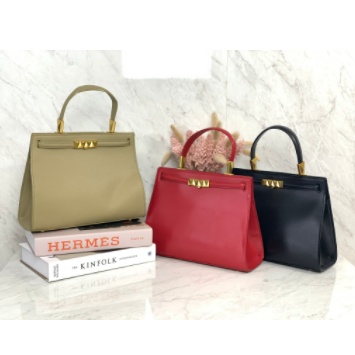 TAS | BAG | WANITA | METALLIC PUSH-LOCK TRAPEZE BAG | PREMIUM IMPORT