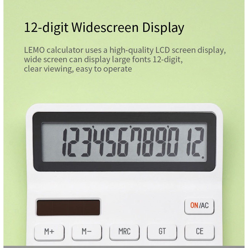 XIAOMI KACO LEMO Desk Electronic 12-Digits Calculator - K1412 - Kalkulator Meja 12 Digit dari Xiaomi