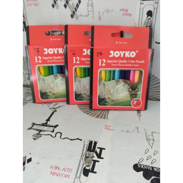 

Pensil warna kayu Joyko 12 warna kecil