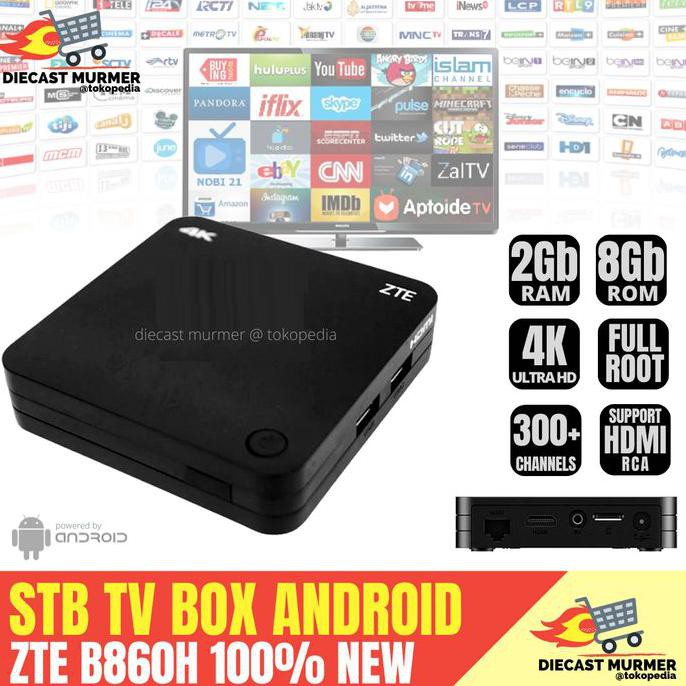(((Bisa Bayar Di Tempat))) Stb Tv Box Indihome Fiber Zte B860H Full Rooted And Unlock Ram 2Gb New
