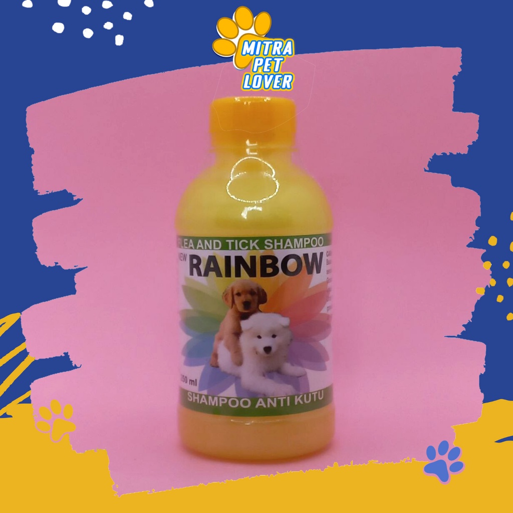 SHAMPO ANTI KUTU ANJING - RAINBOW ANJING 250 ML SHAMPOO ORGANIK ORIGINAL - AROMA BUNGA KRISAN MENGHALUSKAN MELEMBUTKAN BULU DOG PUPPIES HARUM MURAH PET ANIMAL HEALTHCARE AND VETERINARY TAMASINDO OBAT DAN VITAMIN HEWAN BINATANG PELIHARAAN MITRAPETLOVER