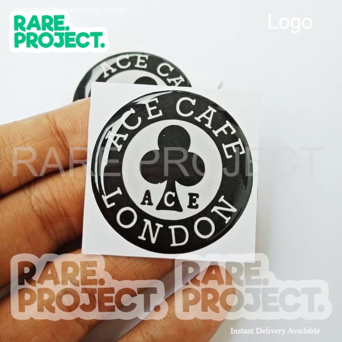 EMBLEM STIKER RESIN TIMBUL LENTUR ACE CAFE LONDON MURAH