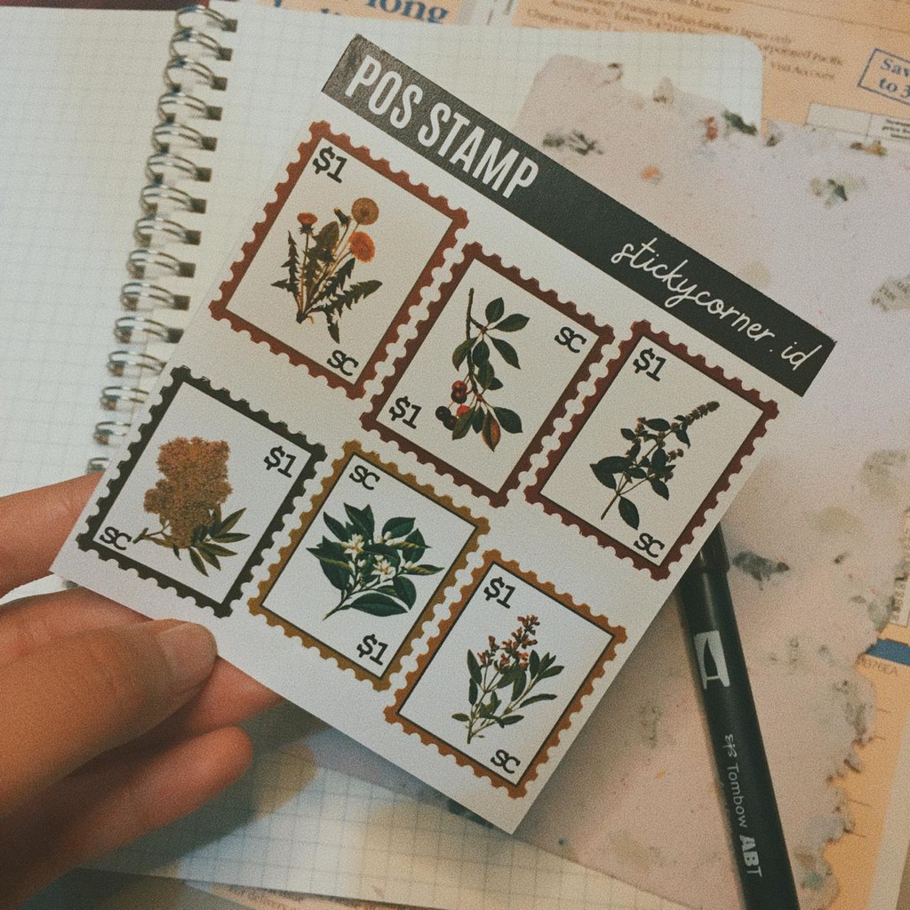 

Stiker Planner bentuk POS STAMP STICKER SHEET