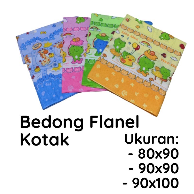 (SATUAN) Bedong Flanel Kotak Besar/ Selimut Bayi Flanel