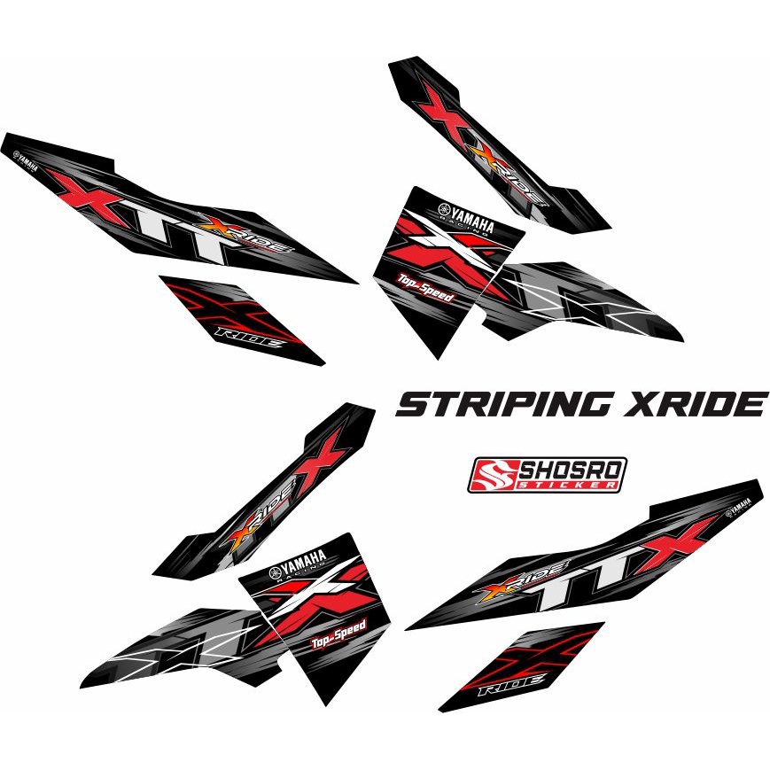 STRIPING X RIDE 115 VARIASI STICKER  BODY LIS X-RIDE VARIASI / STIKER X RIDE OLD VARIASI STRIPING RA