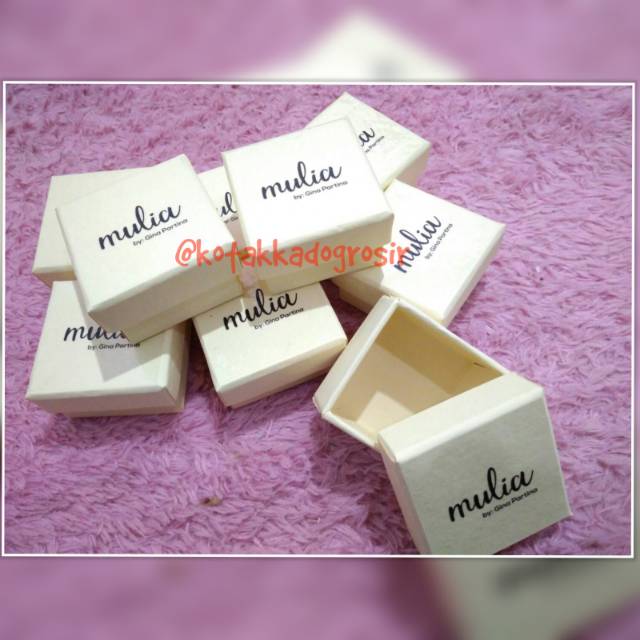 Kotak Packing Gelang Ukuran 5x5x3cm Cover Luar Dalam Dan Cetak Logo Min 12pc