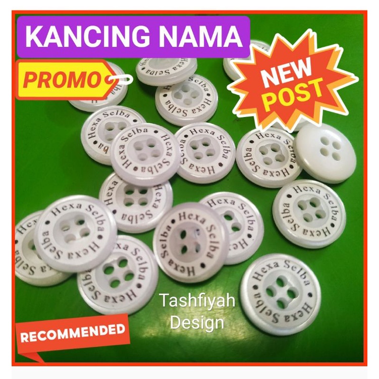 Jual kancing baju custom nama merk desain 280PCS | Shopee Indonesia