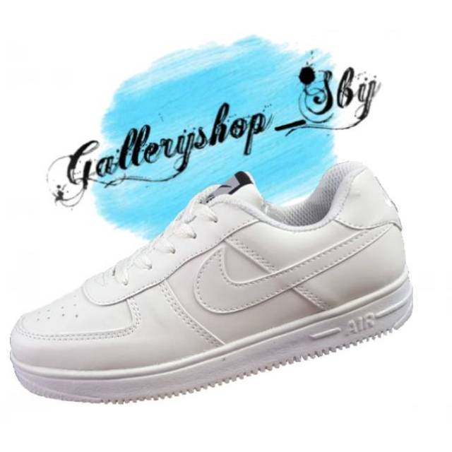 TERLARIS Sepatu Nike Force Full White All white Putih Sneakers Olahraga Running Jogging Senam Dance Wanita