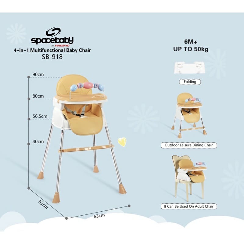 Space Baby High Chair SB918 - Kursi Makan Anak